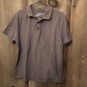 Helix Gray Short Sleeve Polo Shirt Size Large Men’s